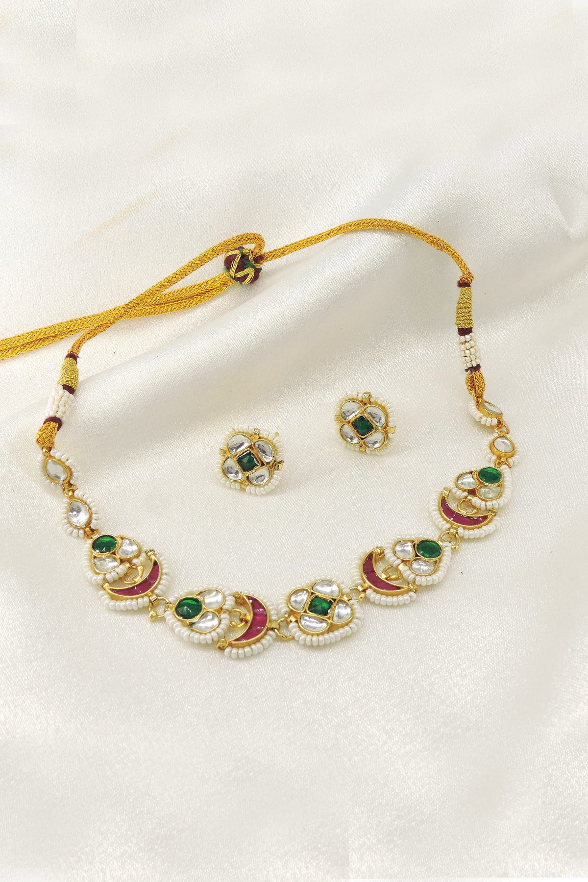 Meenakari kundan choker set by Joyrias