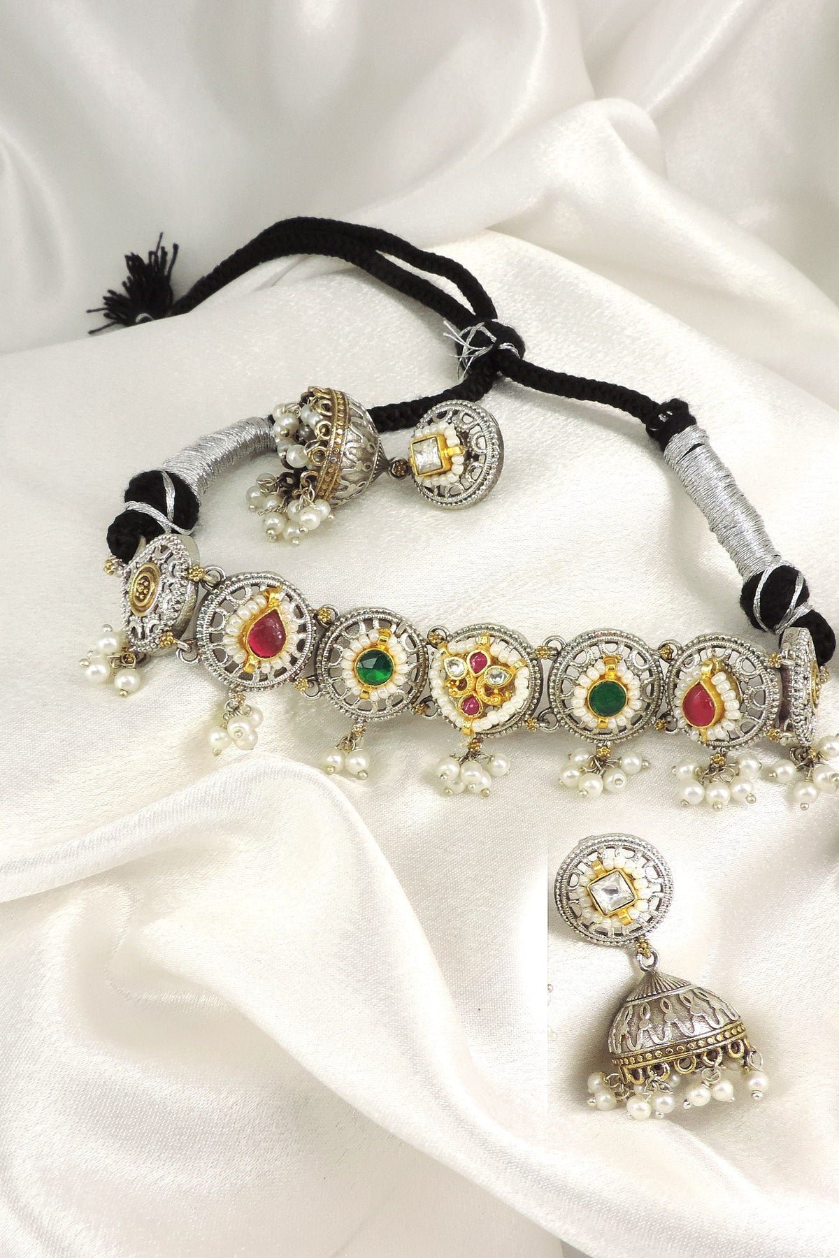Royal Dual Tone Choker Set by Joyrias