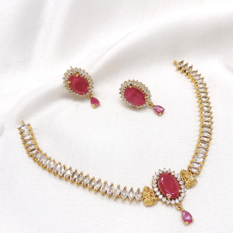 Royal ruby emerald kundan choker necklace set with matching long earrings by joyrias