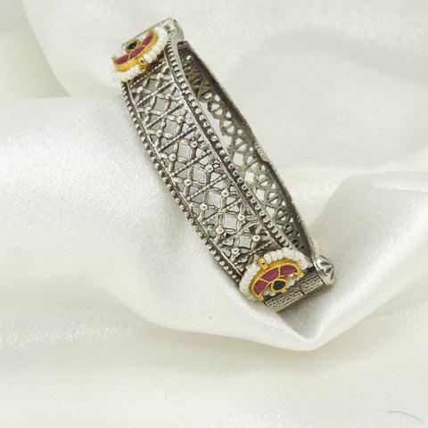 Oxidised ethnic cuff bangle by Joyrias
