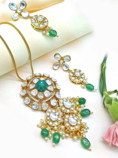 Moissanite with Doublet Pendant set Image 0