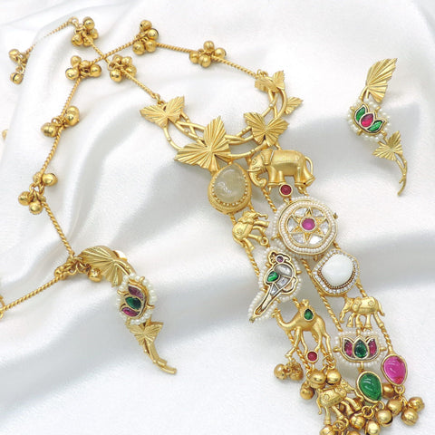 Multi Gulnaar Kashmiri Necklace Set | Joyrias