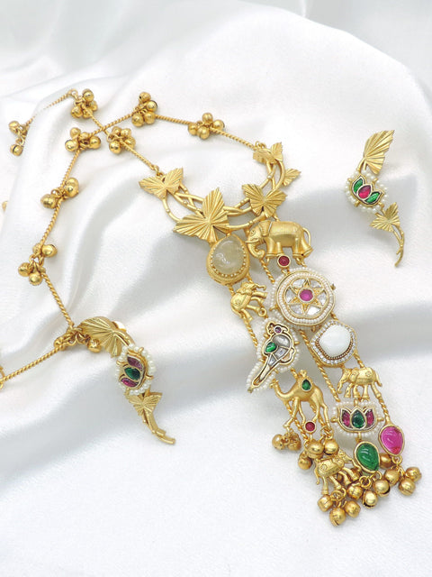 Multi Gulnaar Kashmiri Necklace Set | Joyrias