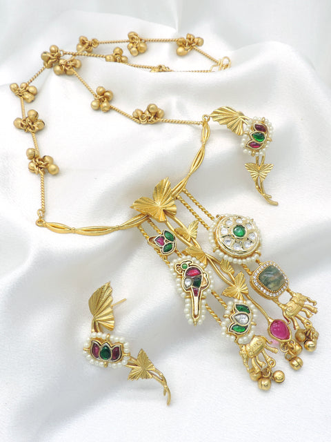 Multi Gulnaar Kashmiri Necklace Set