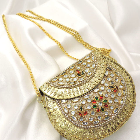 Gold Kundan Potli Bag | Joyrias