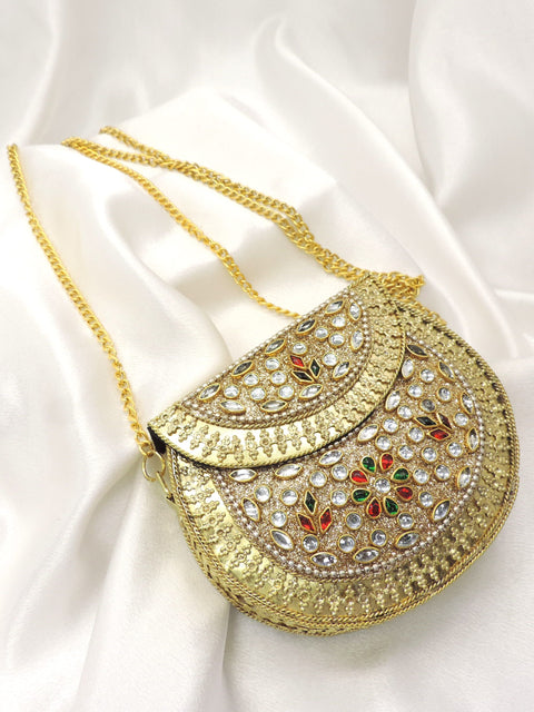 Gold Kundan Potli Bag | Joyrias