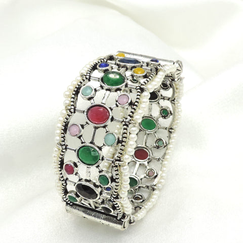 Multicolor pearl oxidized Bangles by Joyrias