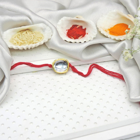 Classic Kundan Bhaiya Rakhi by Joyrias