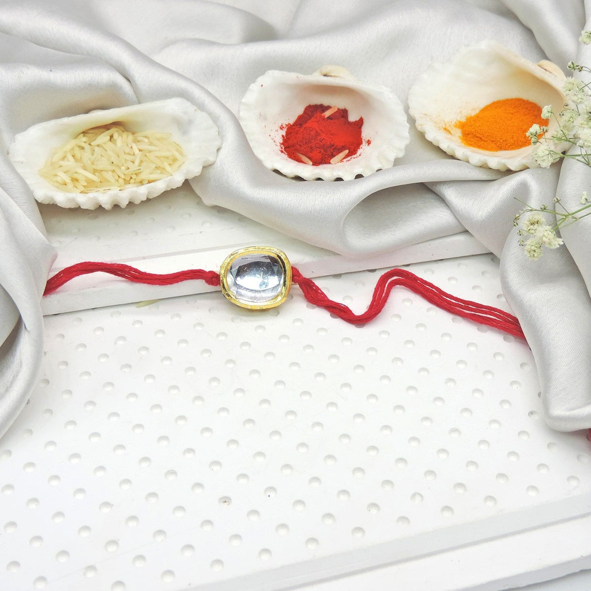 Classic Kundan Bhaiya Rakhi by Joyrias