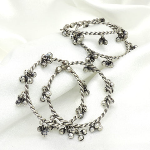 Oxidized ghungroo bangle set by Joyrias