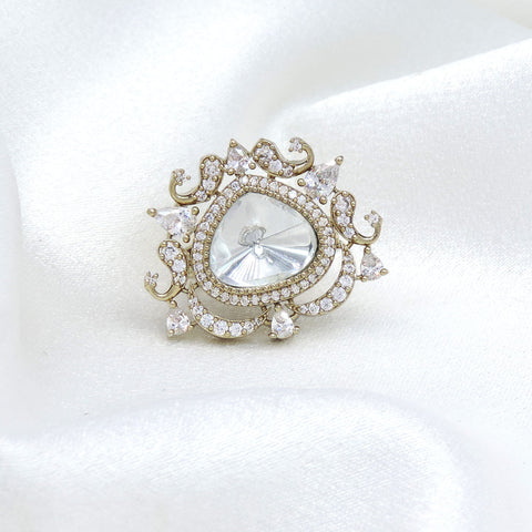 Elegant Traditional Indian Statement Ring – Festive Jewelry
