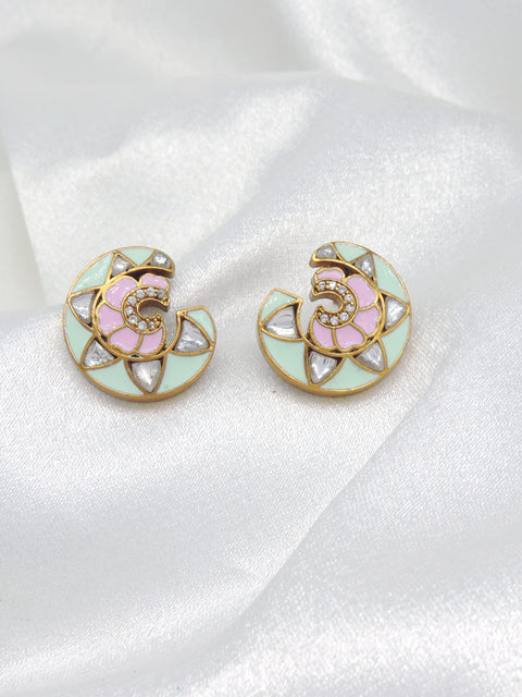 Pastel swirl stud earrings by Joyrias