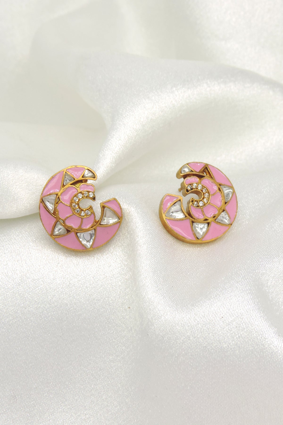 Pastel Swirl Stud Earrings