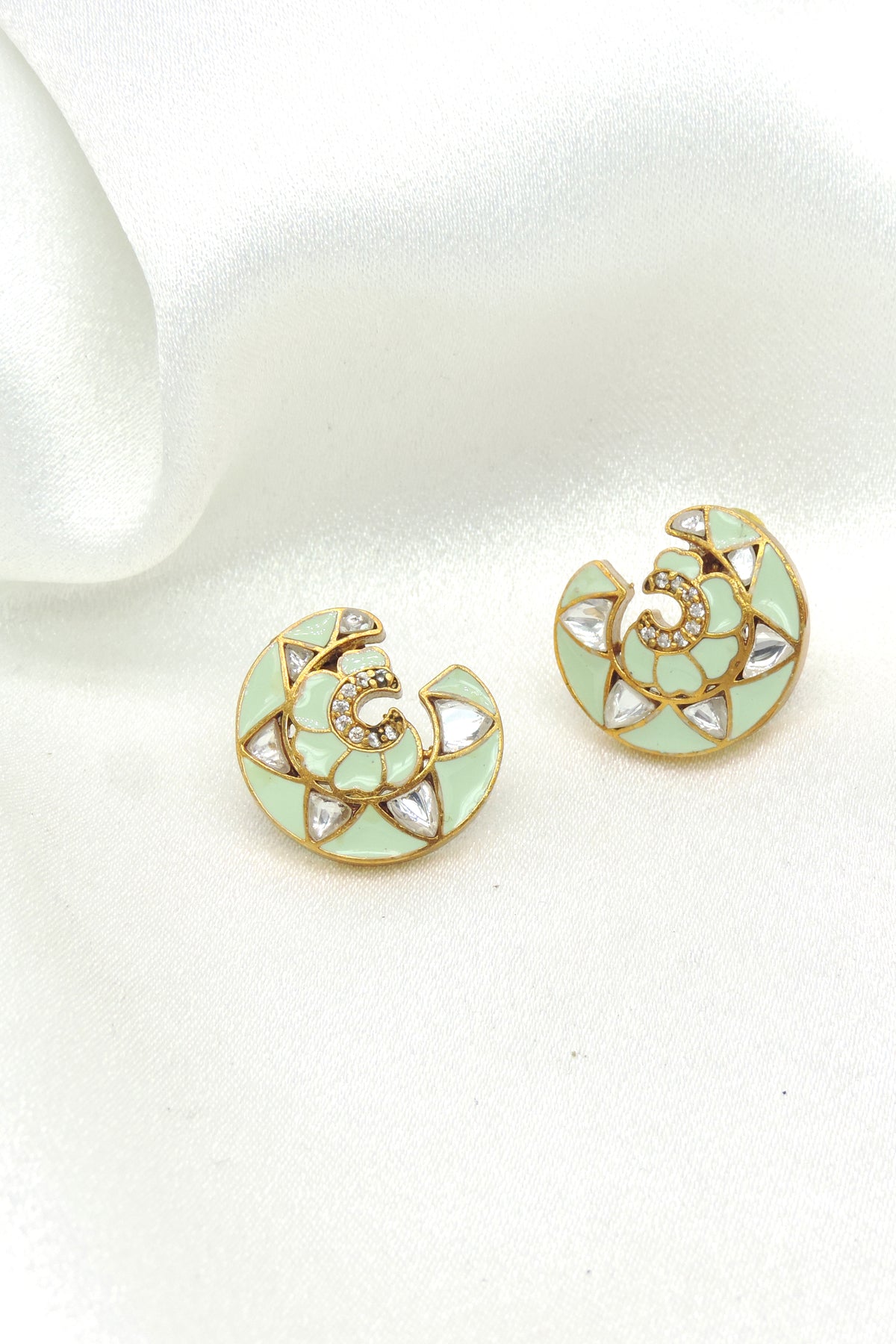 Pastel Swirl Stud Earrings