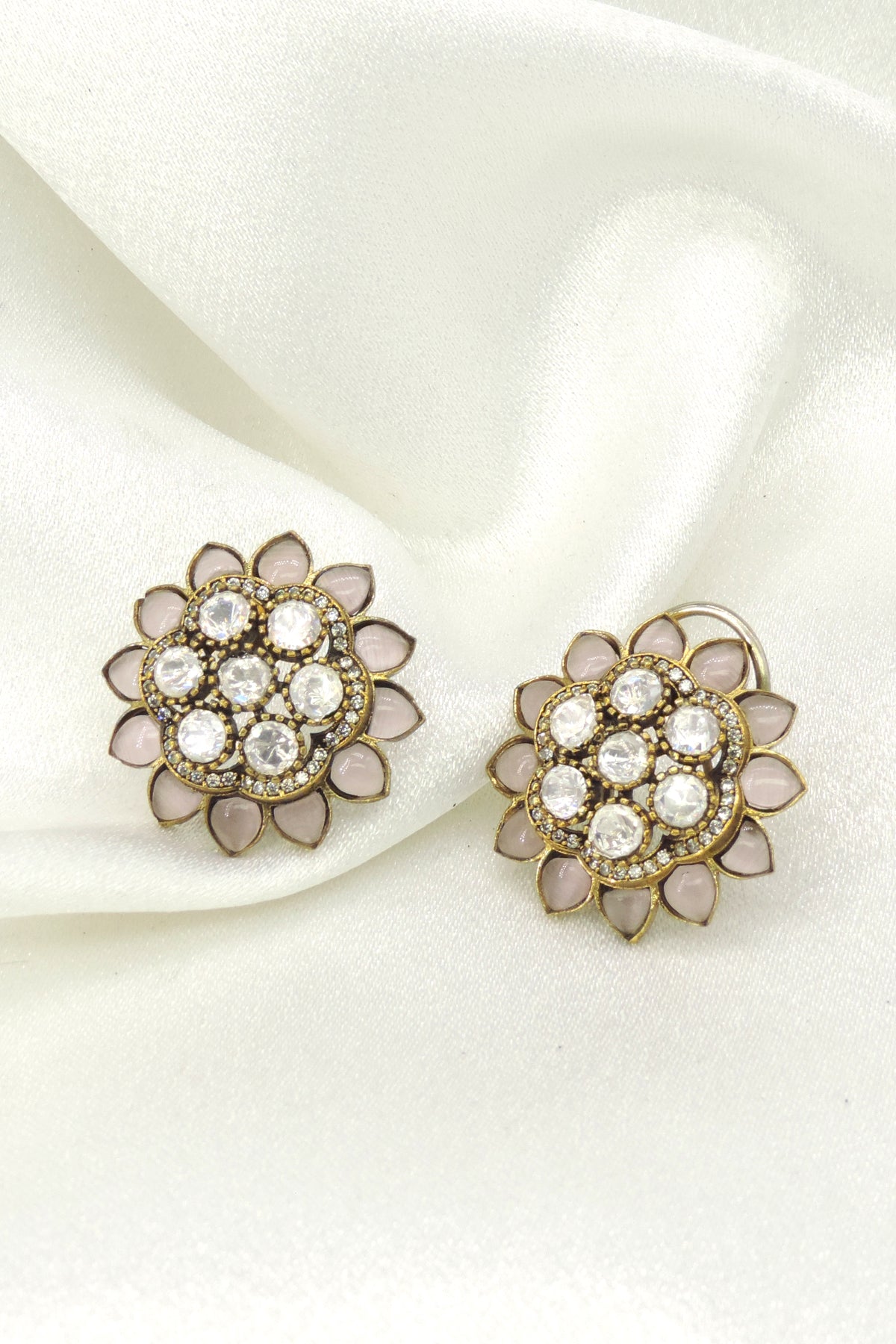 Mint Floral Stud Earrings