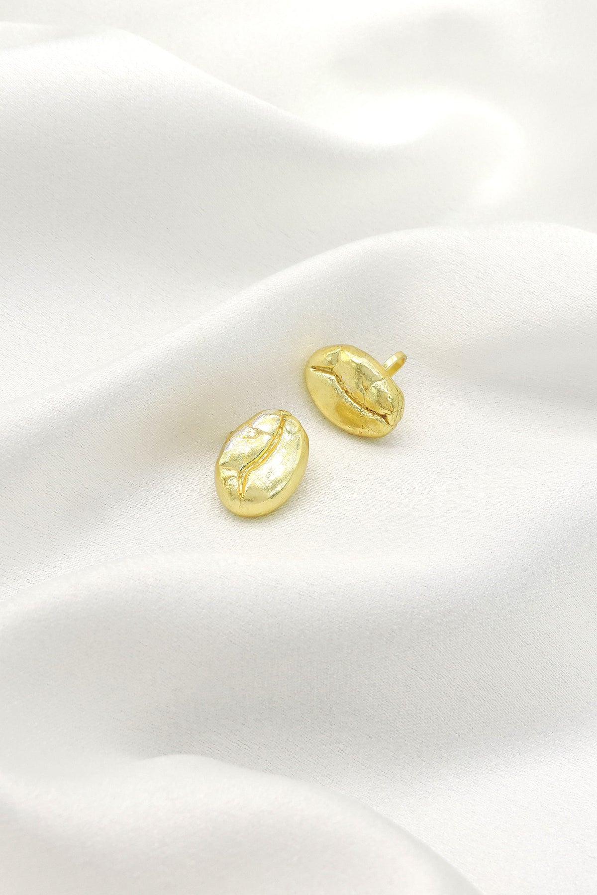 Gold Coffee Bean Ear Cuffs | Minimal No-Piercing Ear Wrap