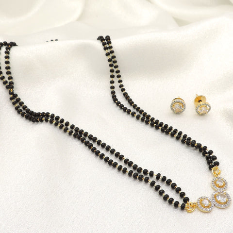 Elegant CZ Mangalsutra Pendant  Set