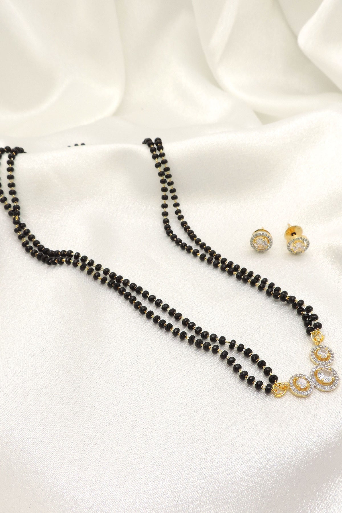 Elegant CZ Mangalsutra Pendant  Set