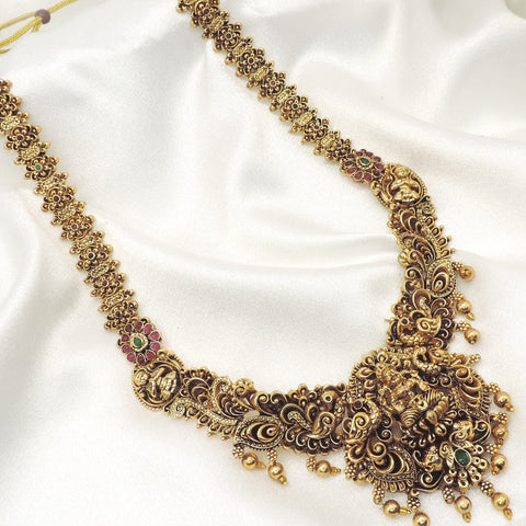 Royal Temple Lakshmi Long Necklace by Joyrias