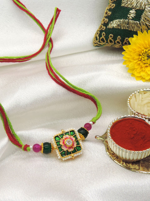 Floral Meena Bhaiya Rakhi by Joyrias