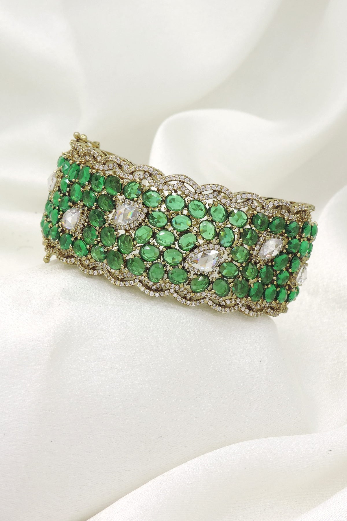Ruby Floral Kundan Bracelet