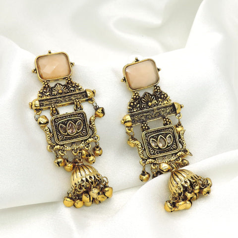 Blush Antique Jhumka Earrings | Joyrias