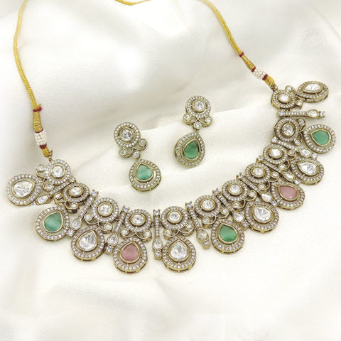 Pastel Teardrop CZ Necklace Set by Joyrias
