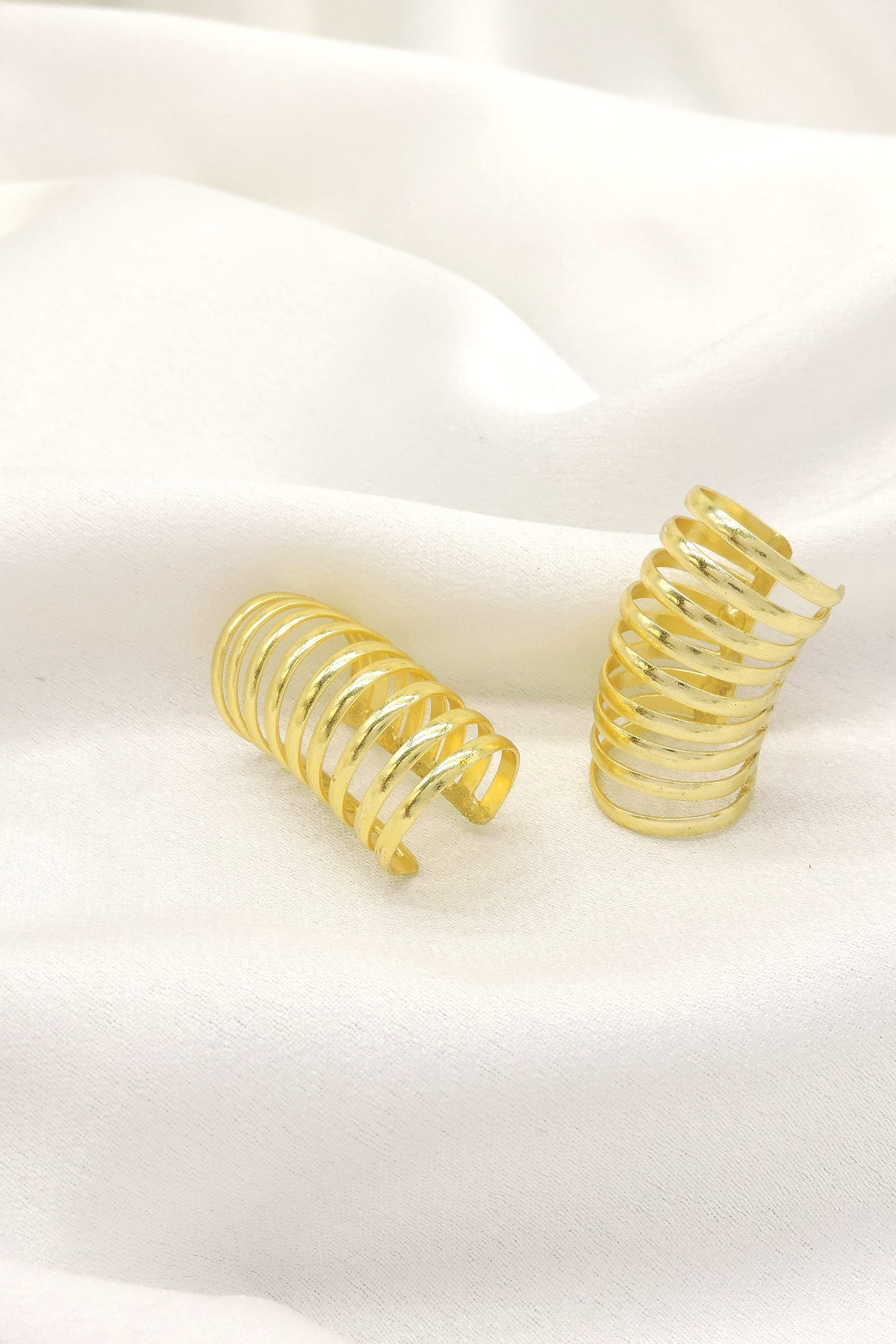 Gold Plated Multi-Layer Ear Cuffs | No Piercing Statement Earrings | Joyrias