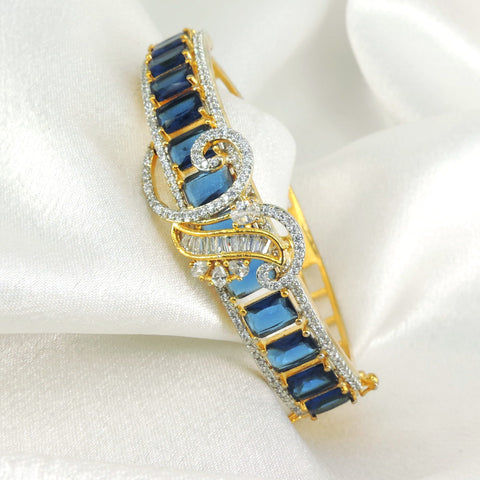 Blue Baguette CZ Bracelet by Joyrias