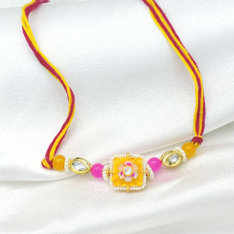 Floral Meena Bhaiya Rakhi by Joyrias