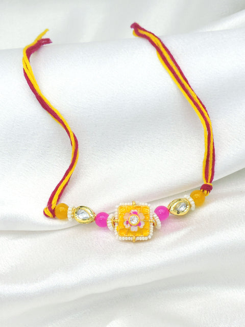 Floral Meena Bhaiya Rakhi by Joyrias