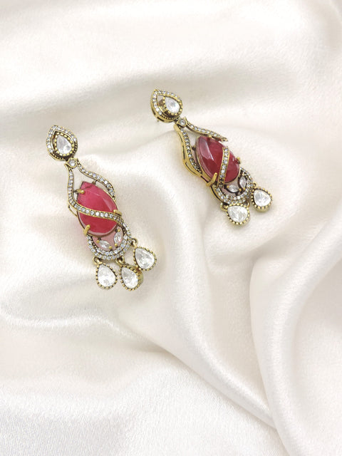 Ruby AD Drop Earrings by Joyrias