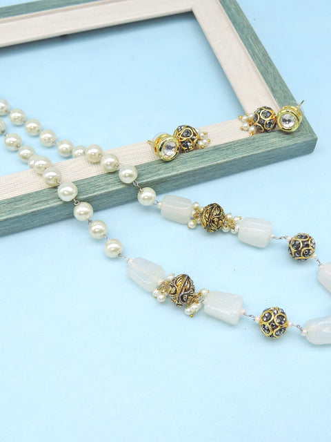 Monalisa stone Mala syle Necklace Image 0