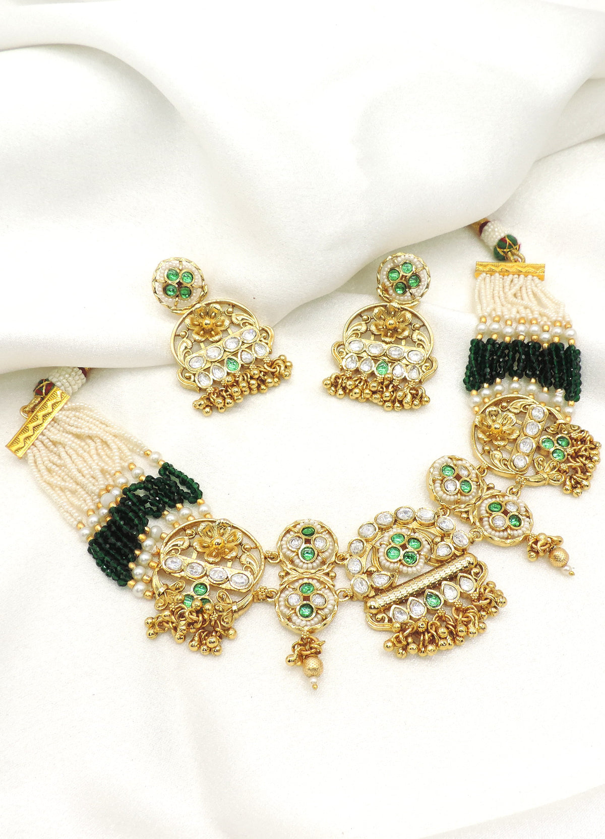 Heritage Ruby Pearl Necklace Set