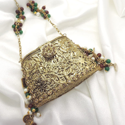 Antique Filigree Potli Clutch Bag by Joyrias