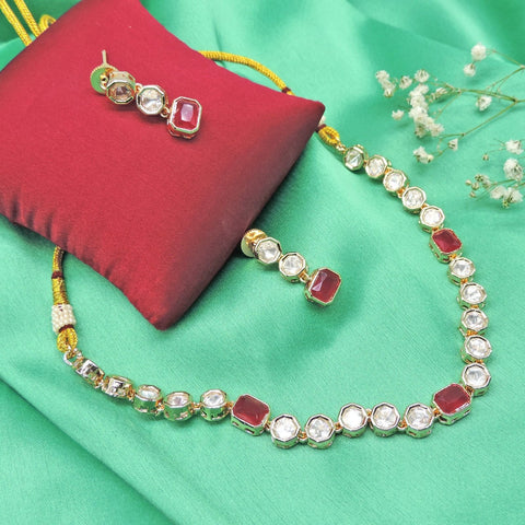Ruby and kundan choker set Image 0