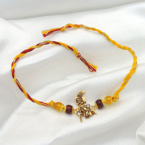 Krishna charm beaded rakhi by Joyrias