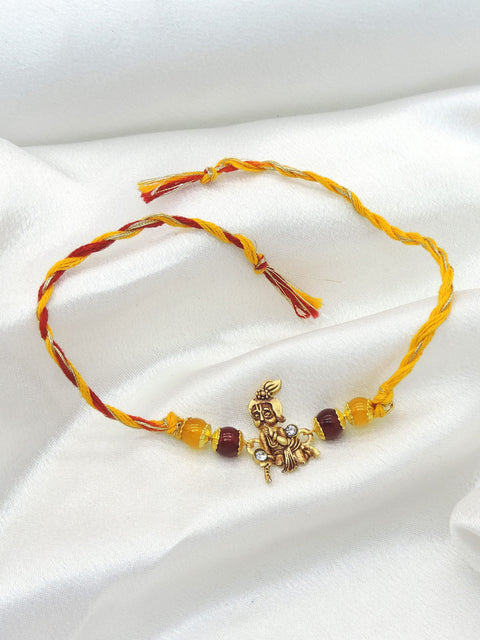 Krishna charm beaded rakhi by Joyrias