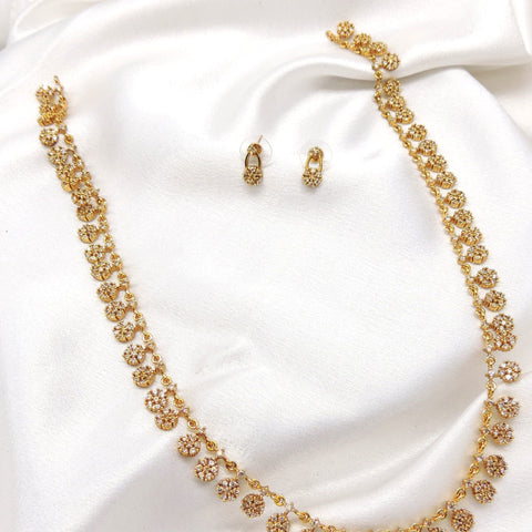 Floral CZ Necklace Set by Joyrias