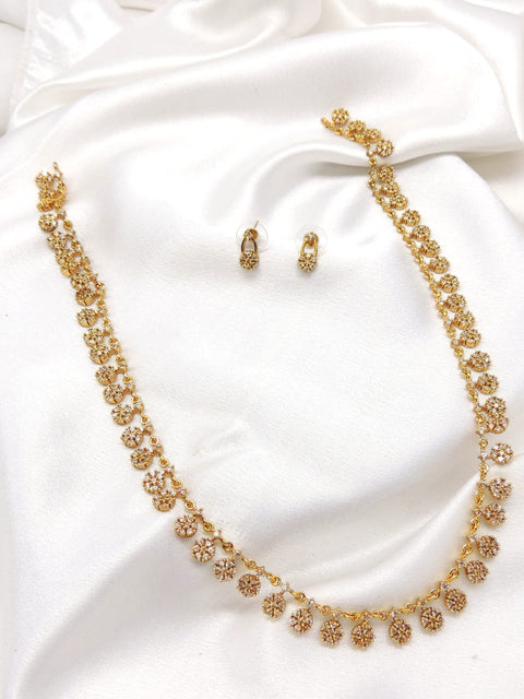 Floral CZ Necklace Set by Joyrias