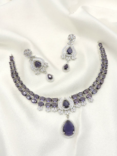 Emerald CZ Necklace Set