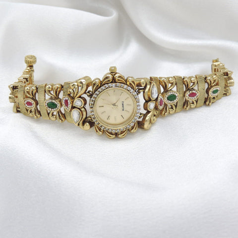 Vintage Floral Bracelet Watch by Joyrias