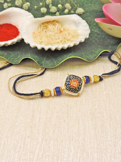 Royal Blue Designer Bhaiya Rakhi by Joyrias