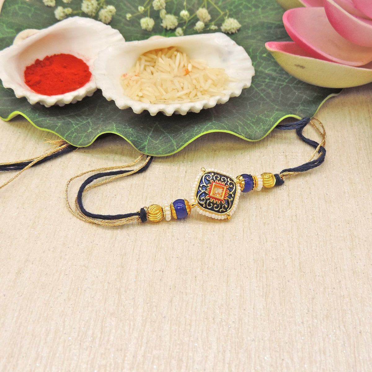 Royal Blue Designer Bhaiya Rakhi by Joyrias