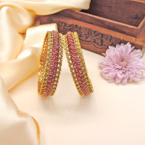 Antique ruby bangles – Indian ruby stone bangles for weddings and festivals USA – Joyrias
