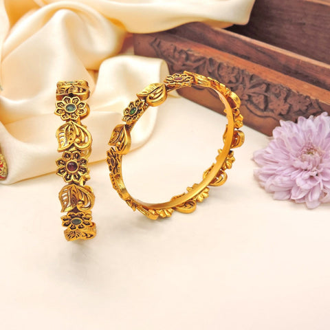 Antique Floral Motif Bangles Image 0