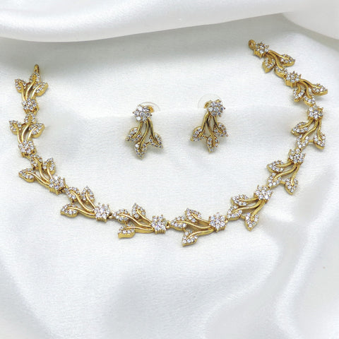 Floral Vine CZ Necklace Set by Joyrias