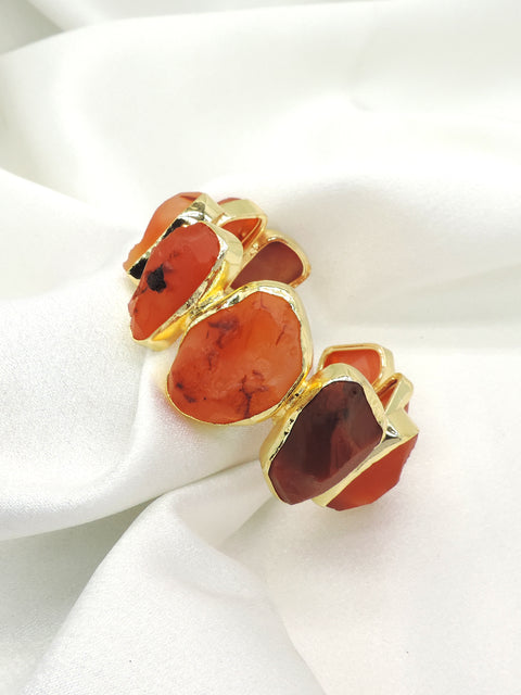 Multistone Open Cuff Bracelet