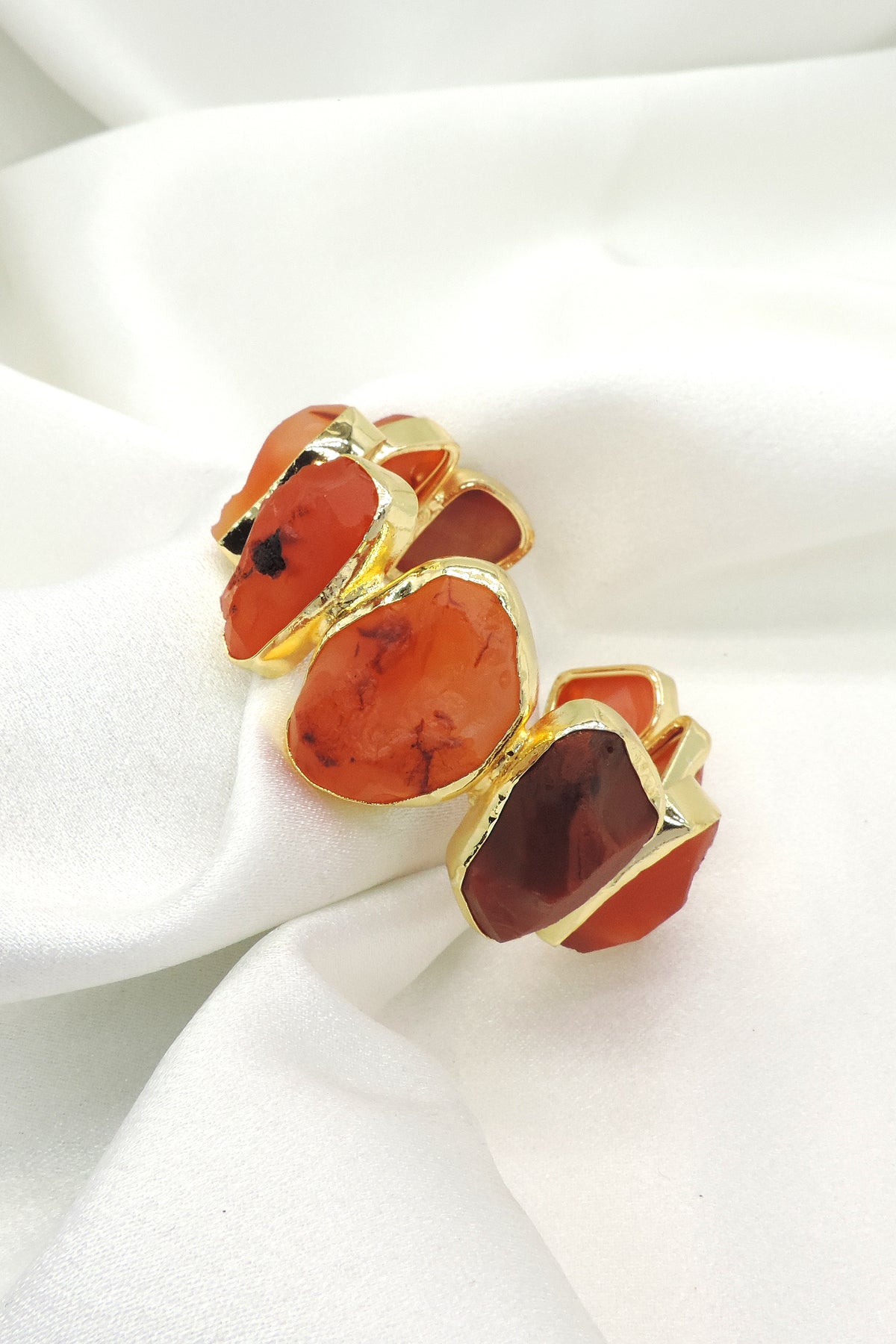 Multistone Open Cuff Bracelet