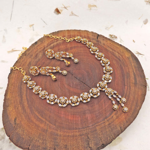 Gold Plated with AD Necklace Image 0
